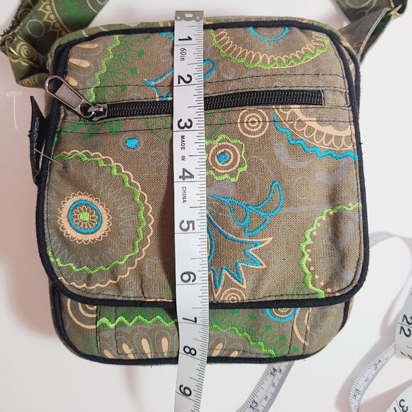 Boho Embroidered Crossbody/Belt Bag – 100% Cotton – Made in Nepal - Picture 12 of 14